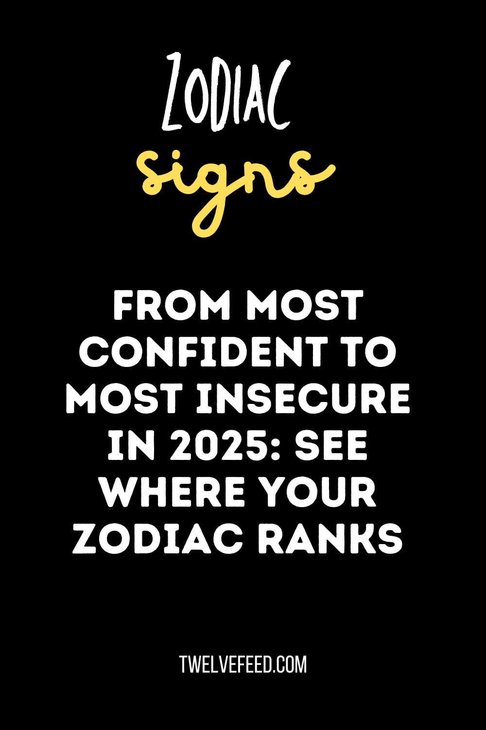 From Most Confident To Most Insecure In 2025: See Where Your Zodiac Ranks